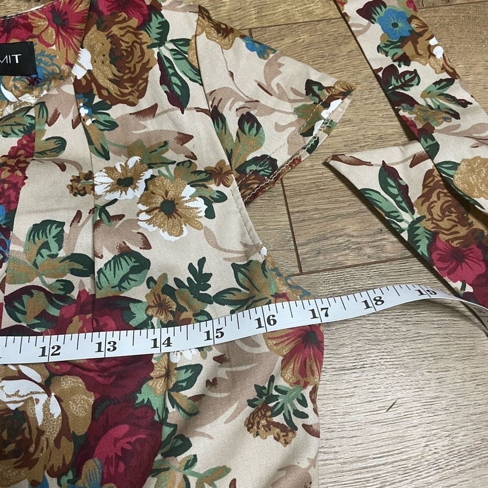 Mint Limit Women Tosa Floral Printed Multi-Color Midi Dress Size Large - Picture 16 of 16